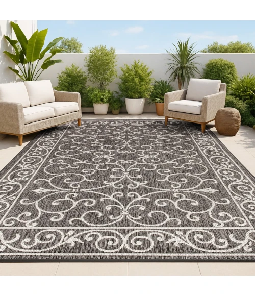 Jonathan Y SANTA MONICA Black SMB106G 6ft. X 9ft. Rect. Rug