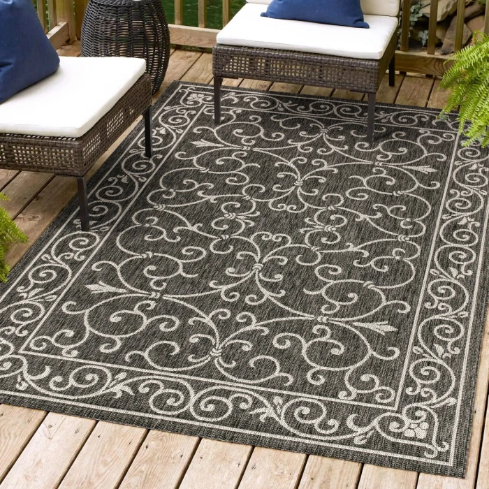 Jonathan Y SANTA MONICA Black SMB106G 6ft. X 9ft. Rect. Rug
