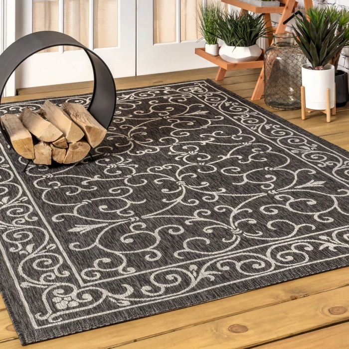 Jonathan Y SANTA MONICA Black SMB106G 6ft. X 9ft. Rect. Rug