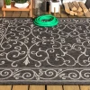 Jonathany Santa Monica SMB106G Black/Gray Area Rug 5 ft. 3 in. X 7 ft. 7 in. Rectangle