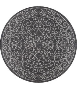 Jonathan Y SANTA MONICA Black SMB106G 6ft.7in. Round Rug