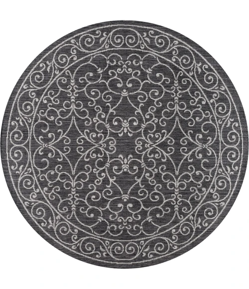 Jonathan Y SANTA MONICA Black SMB106G 5ft.3in. Round Rug