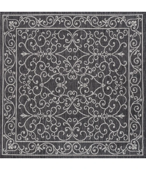 Jonathan Y SANTA MONICA Black SMB106G 6ft.7in. Square Rug