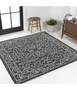 Jonathan Y SANTA MONICA Black SMB106G 6ft.7in. Square Rug