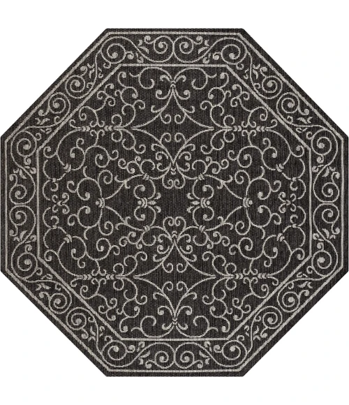 Jonathan Y SANTA MONICA Black SMB107A 7ft.-9in. Octagon Rug