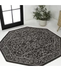 Jonathan Y SANTA MONICA Black SMB107A 7ft.-9in. Octagon Rug