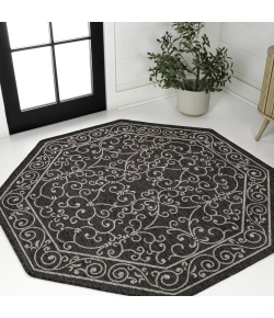Jonathan Y SANTA MONICA Black SMB107A 7ft.-9in. Octagon Rug