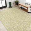 Jonathany Santa Monica SMB106H Green/Cream Area Rug 5 ft. 3 in. X 7 ft. 7 in. Rectangle