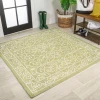 Jonathany Santa Monica SMB106H Green/Cream Area Rug 5 ft. 3 in. X 5 ft. 3 in. Square