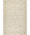 Charleston Vintage Filigree Textured Weave Cream/Green 9 ft. x 12 ft. Indoor/Outdoor Area Rug