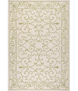 Jonathany Santa Monica SMB106I Cream/Green Area Rug 9 ft. X 12 ft. Rectangle