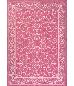 Jonathany Santa Monica SMB106J Fuchsia/Light Gray Area Rug 7 ft. 9 in. X 10 ft. Rectangle