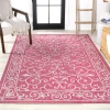 Jonathany Santa Monica SMB106J Fuchsia/Light Gray Area Rug 5 ft. 3 in. X 7 ft. 7 in. Rectangle