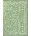 Charleston Vintage Filigree Textured Weave Green/Ivory 5 ft. x 8 ft. Indoor/Outdoor Area Rug