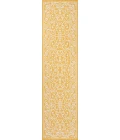 Charleston Vintage Filigree Textured Weave Yellow/Cream 2 ft. x 10 ft. Indoor/Outdoor Runner Rug