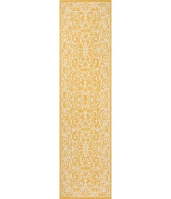 Jonathany Santa Monica SMB106L Yellow/Cream Area Rug 2 ft. 2 in. X 8 ft. Runner