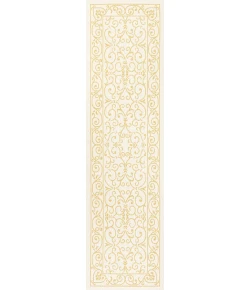 Jonathany Santa Monica SMB106M Cream/Yellow Area Rug 2 ft. 2 in. X 10 ft. Runner