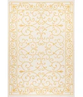 Charleston Vintage Filigree Textured Weave Cream/Yellow 4 ft. x 6 ft. Indoor/Outdoor Area Rug