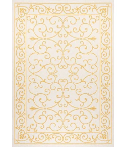 Jonathany Santa Monica SMB106M Cream/Yellow Area Rug 3 ft. 11 in. X 6 ft. Rectangle