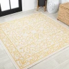Jonathany Santa Monica SMB106M Cream/Yellow Area Rug 5 ft. 3 in. X 5 ft. 3 in. Square