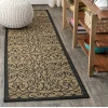 Jonathany Santa Monica SMB107A Black/Khaki Area Rug 2 ft. 2 in. X 10 ft. Runner