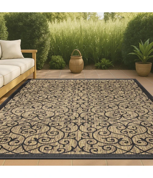 Jonathan Y SANTA MONICA Black SMB107A 10ft. X 14ft. Rect. Rug
