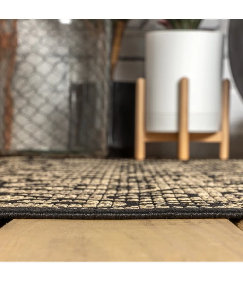 Jonathan Y SANTA MONICA Black SMB107A 2ft.-2in. X 14ft. Rect. Rug