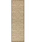 Madrid Vintage Filigree Textured Weave Beige/Brown 2 ft. x 8 ft. Indoor/Outdoor Runner Rug