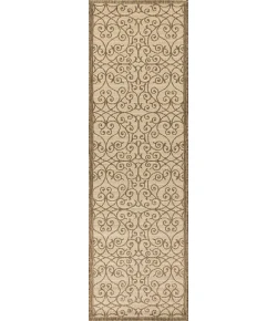 Jonathany Santa Monica SMB107B Beige/Brown Area Rug 2 ft. 2 in. X 8 ft. Runner