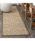 Madrid Vintage Filigree Textured Weave Beige/Brown 2 ft. x 8 ft. Indoor/Outdoor Runner Rug