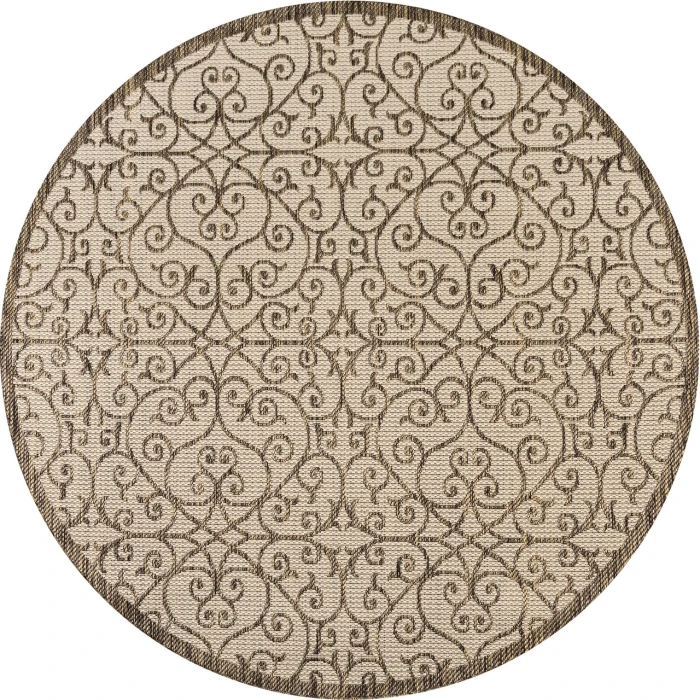 Jonathan Y SANTA MONICA Beige SMB107B 9ft. Round Rug