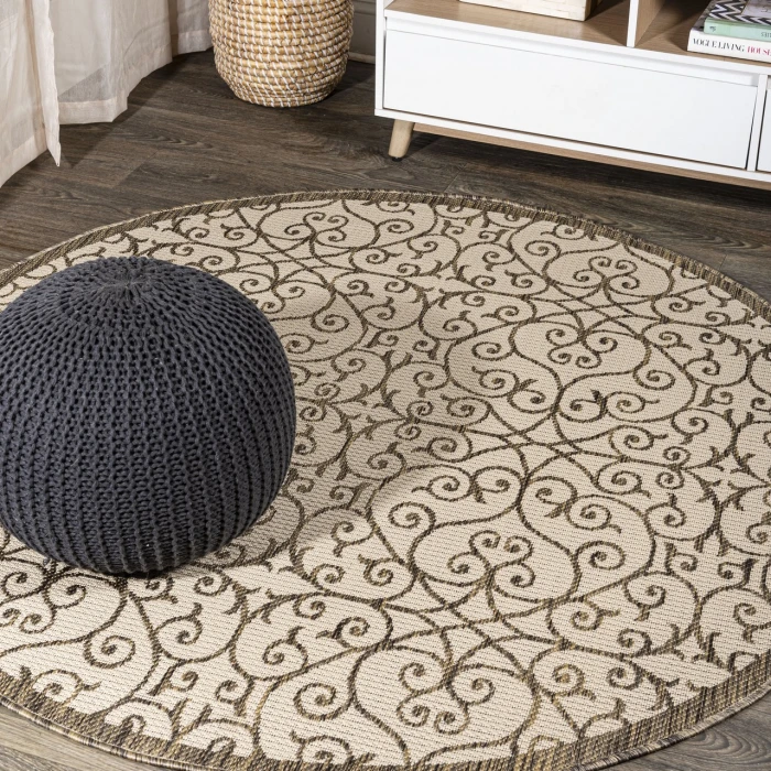 Jonathan Y SANTA MONICA Beige SMB107B 9ft. Round Rug