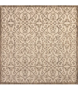 Jonathany Santa Monica SMB107B Beige/Brown Area Rug 5 ft. 3 in. X 5 ft. 3 in. Square