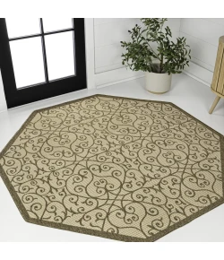 Jonathan Y SANTA MONICA Brown SMB109A 7ft.-9in. Octagon Rug