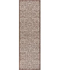 Madrid Vintage Filigree Textured Weave Taupe/Espresso 2 ft. x 8 ft. Indoor/Outdoor Runner Rug