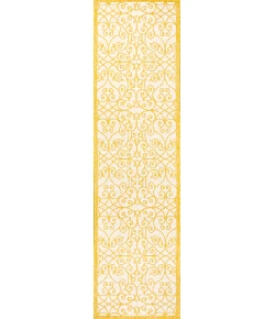 Jonathany Santa Monica SMB107D Cream/Yellow Area Rug 2 ft. 2 in. X 8 ft. Runner