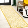 Jonathany Santa Monica SMB107D Cream/Yellow Area Rug 2 ft. 2 in. X 10 ft. Runner