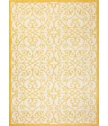 Madrid Vintage Filigree Textured Weave Cream/Yellow 3 ft. x 5 ft. Indoor/Outdoor Area Rug