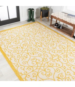 Jonathany Santa Monica SMB107D Cream/Yellow Area Rug 3 ft. 1 in. X 5 ft. Rectangle