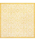 Madrid Vintage Filigree Textured Weave Cream/Yellow 5' Square Indoor/Outdoor Area Rug