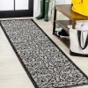 Jonathany Santa Monica SMB107E Light Gray/Black Area Rug 2 ft. 2 in. X 10 ft. Runner