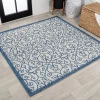 Jonathany Santa Monica SMB107F Blue/Cream Area Rug 5 ft. 3 in. X 5 ft. 3 in. Square