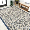 Jonathany Santa Monica SMB107G Navy/Beige Area Rug 3 ft. 1 in. X 5 ft. Rectangle