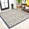 Jonathany Santa Monica SMB107G Navy/Beige Area Rug 5 ft. 3 in. X 5 ft. 3 in. Square