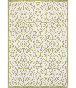 Jonathany Santa Monica SMB107H Green/Cream Area Rug 3 ft. 1 in. X 5 ft. Rectangle