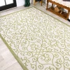 Jonathany Santa Monica SMB107H Green/Cream Area Rug 3 ft. 1 in. X 5 ft. Rectangle