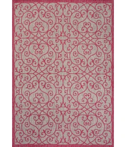 Jonathany Santa Monica SMB107I Light Gray/Fuchsia Area Rug 5 ft. 3 in. X 7 ft. 7 in. Rectangle