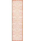 Madrid Vintage Filigree Textured Weave Cream/Orange 2 ft. x 8 ft. Indoor/Outdoor Runner Rug