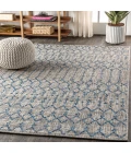Ourika Moroccan Geometric Textured Weave Light Gray/Navy 9 ft. x 12 ft. Indoor/Outdoor Area Rug