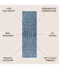 Jonathan Y SANTA MONICA Blue SMB108B 2ft.-2in. X 14ft. Rect. Rug